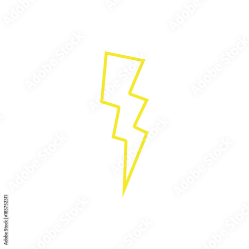 color line thunder weather patch style design
