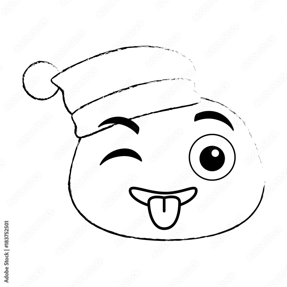 crazy emoji face with sleeping hat vector illustration design crazy emoji face with sleeping hat vector illustration design