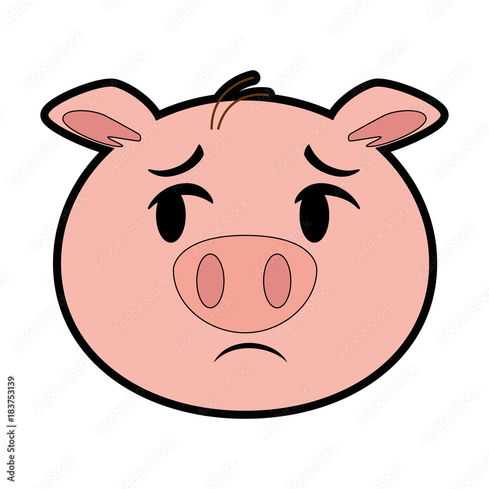 terrified pig emoji kawaii vector illustration design terrified pig emoji kawaii vector illustration design