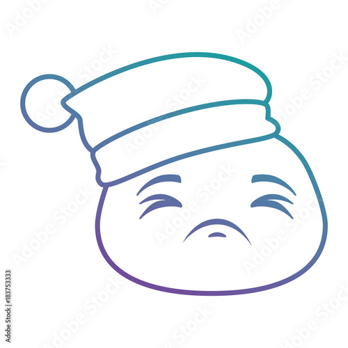 sad emoji face with sleeping hat vector illustration design