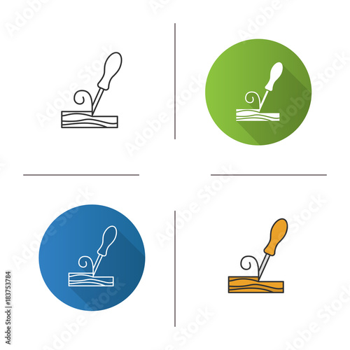 Wood chisel icon