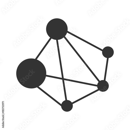 Global network glyph icon