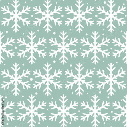 Seamless Christmas pattern with snowflakes