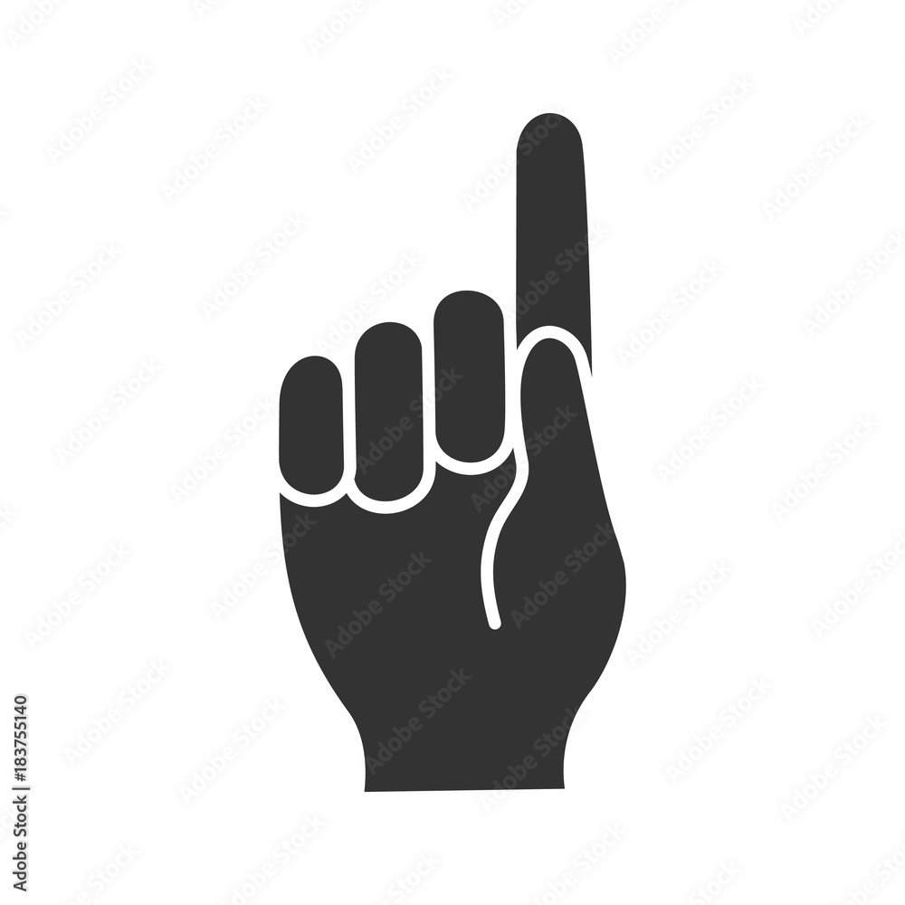 Heaven pointer hand glyph icon Heaven pointer hand glyph icon