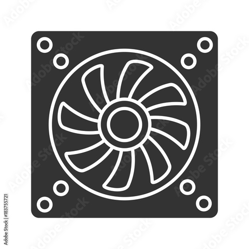 Exhaust fan glyph icon