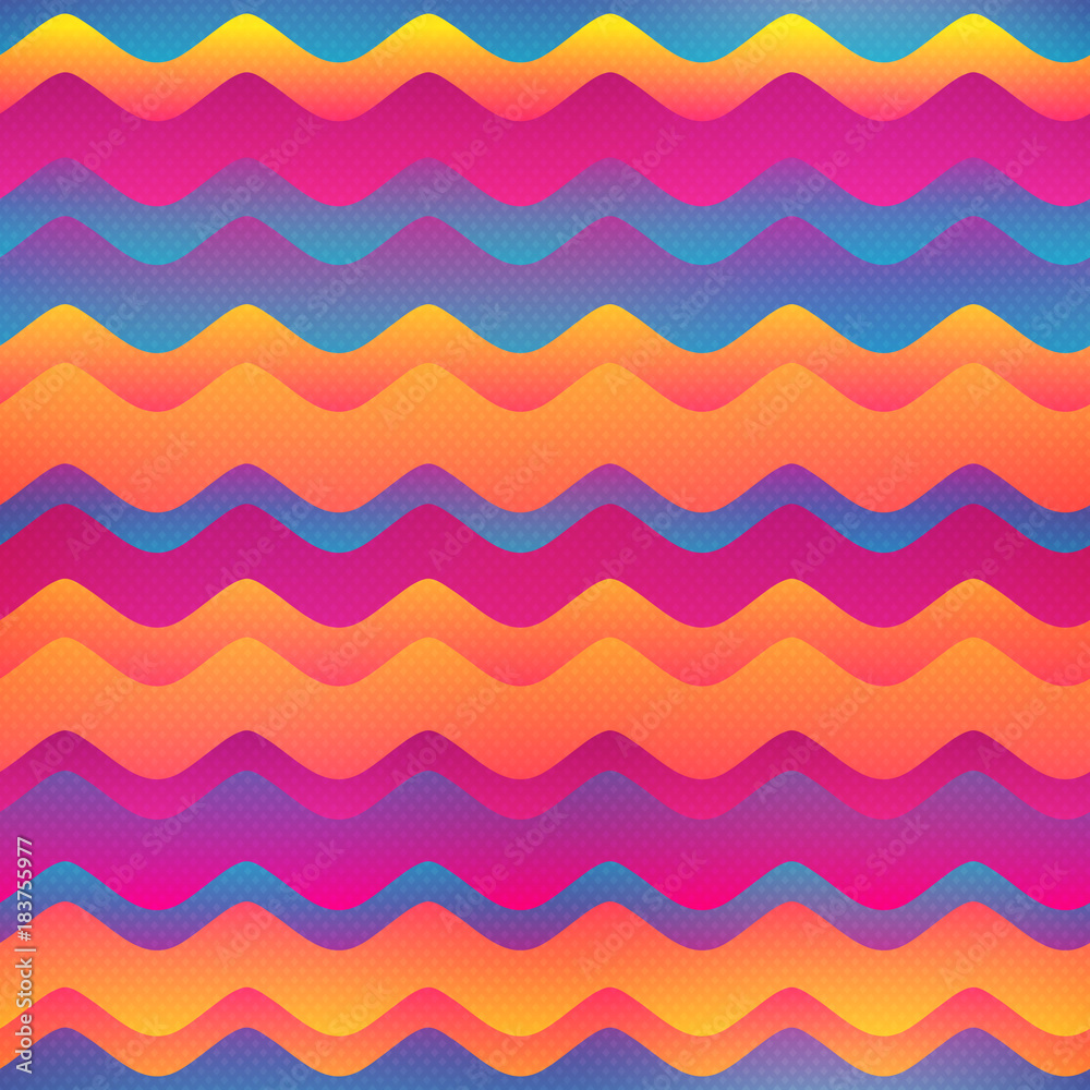 Rainbow waves seamless pattern Rainbow waves seamless pattern