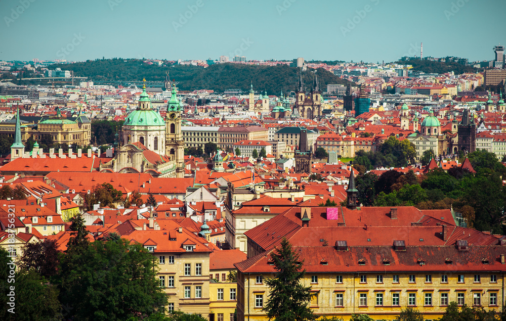 View of Prague from above. Petřín. Вид Праги сверху и её окрестности. Прага как она есть. Петршинский холм.