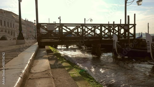 Wallpaper Mural Traditional Gondolas on Canal Grande with San Giorgio Maggiore church in the background, San Marco, Venice, Italy, panorama 4k
 Torontodigital.ca