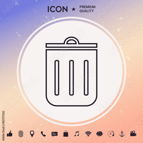 Trash can, icon