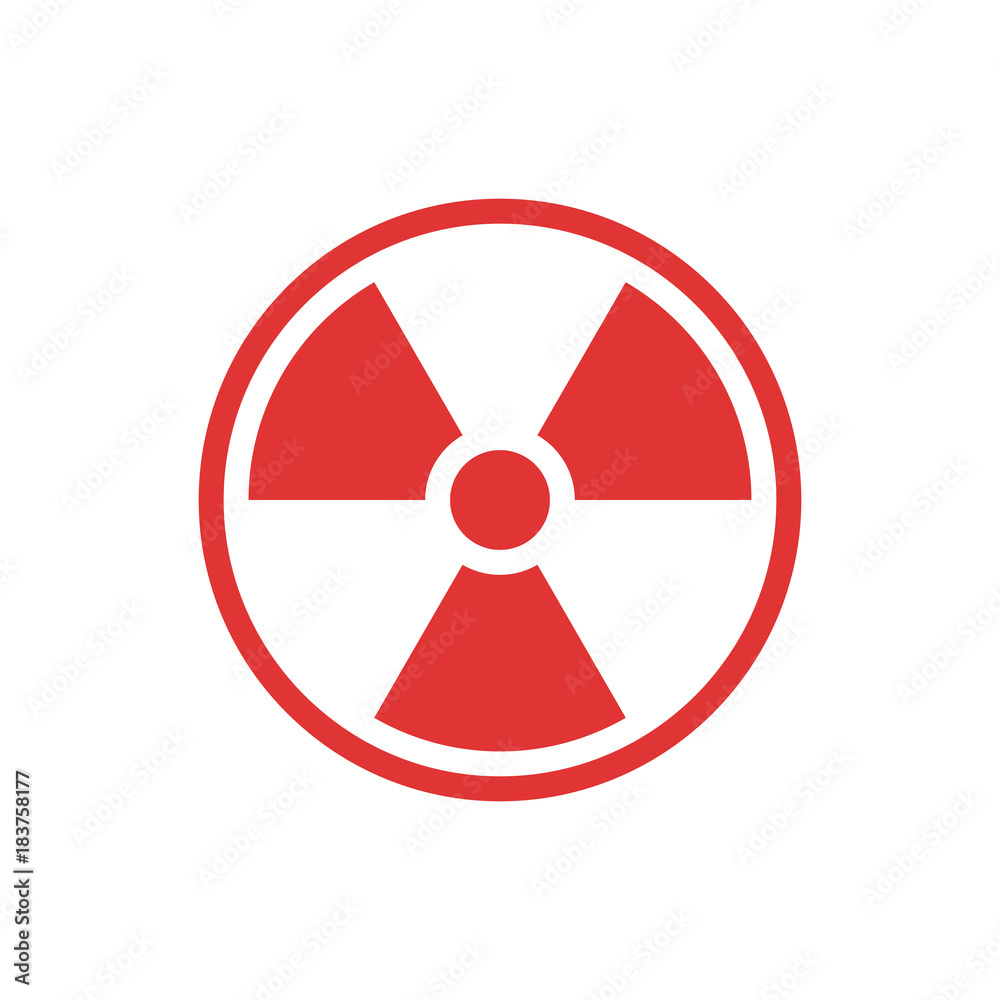 Vector radiation sign isolated Vector radiation sign isolated