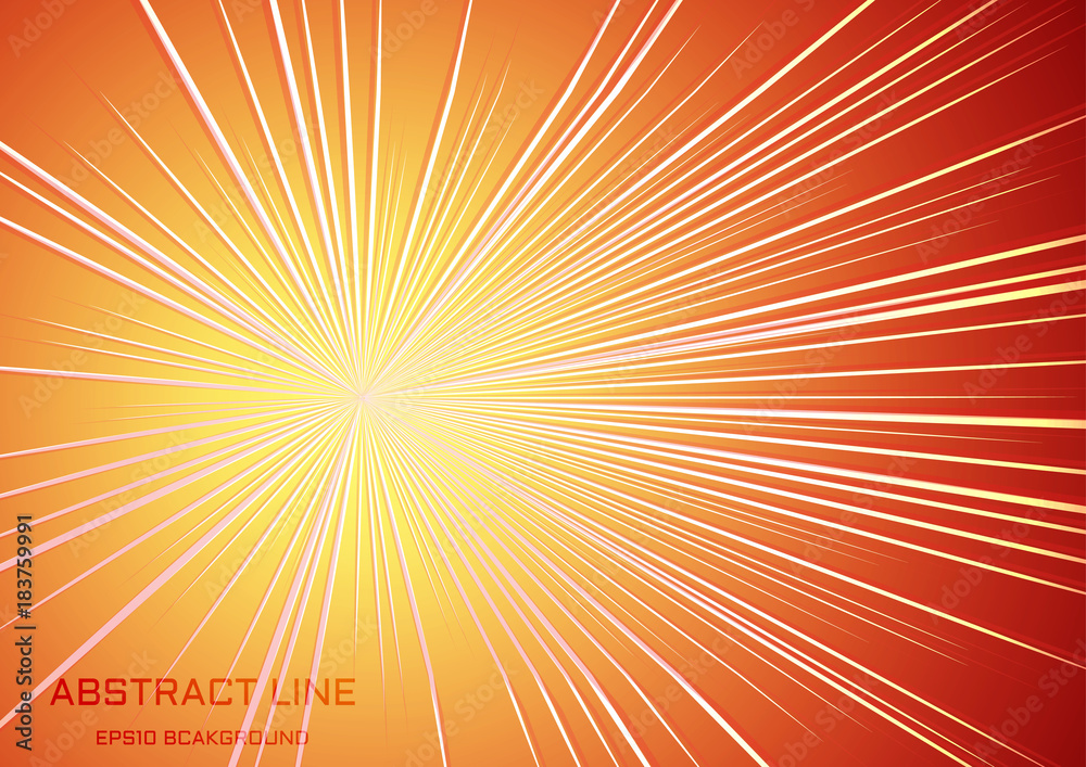 Obraz premium abstract orange red radial speed line gradient background