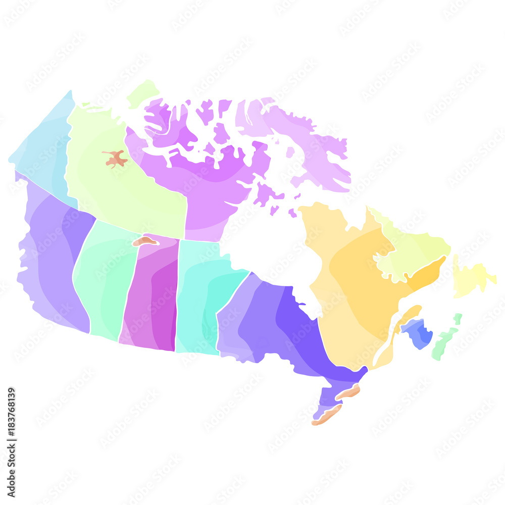 Political map of Canada Stock Vector | Adobe Stock