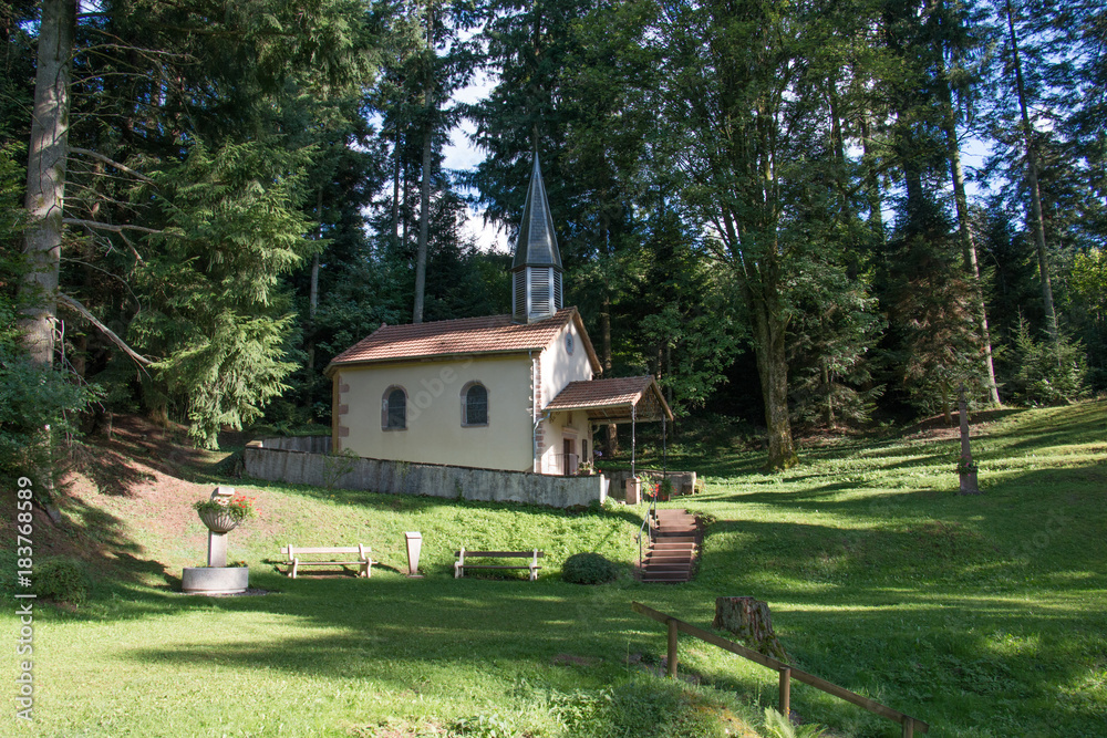 Hidden chapel in the Wood, Vosges France
