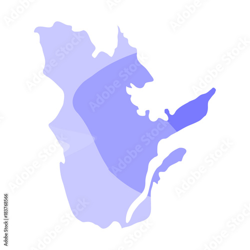 Political map of Quebec