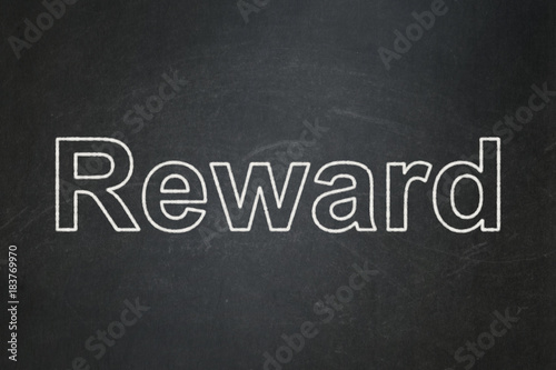 Business concept: text Reward on Black chalkboard background