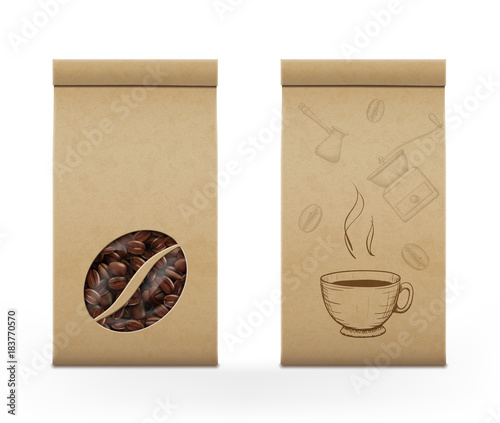 Coffee beans in the package
