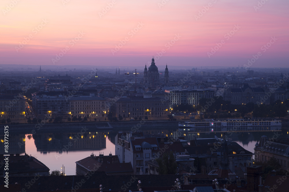 Reflection Sunrise over Budapest