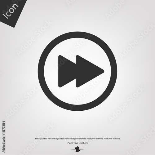 Fasted button vector icon