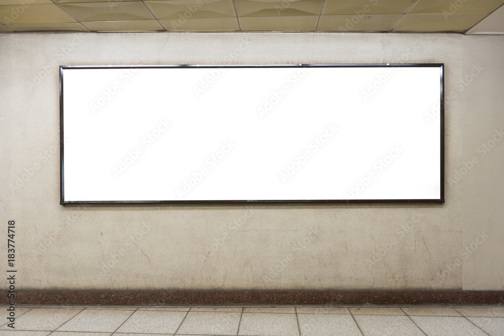 Large blank billboard on a street wall, banners with room to add your own text Large blank billboard on a street wall, banners with room to add your own text