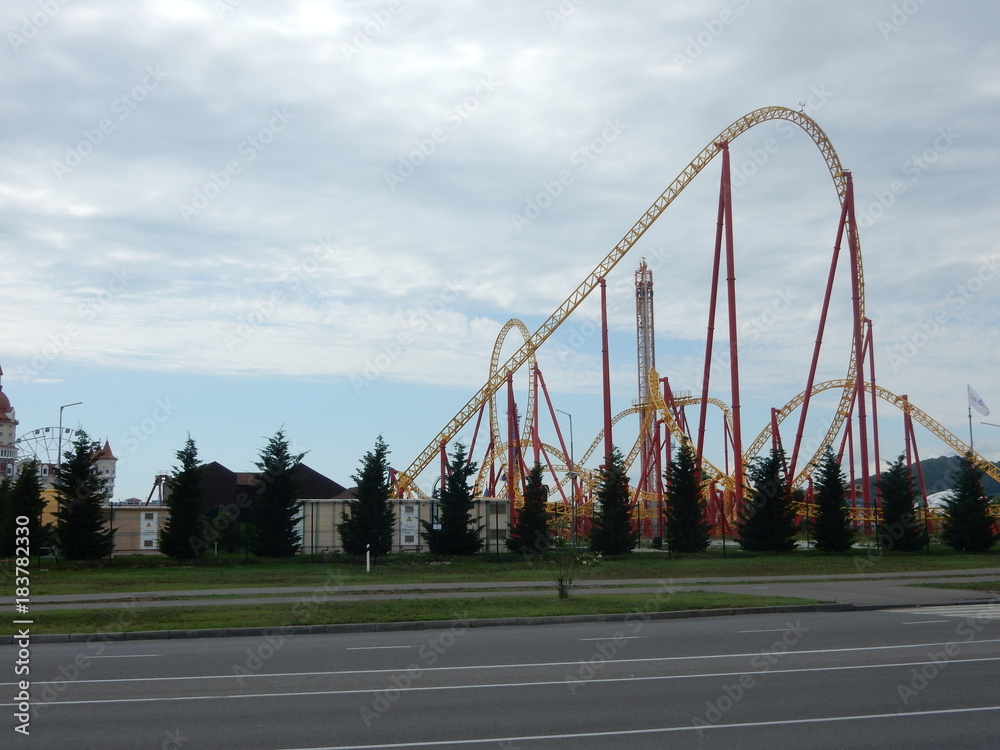 Fototapeta premium view of the attraction
