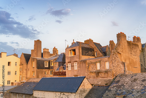 Saint Malo beautiful medieval cityscape, France