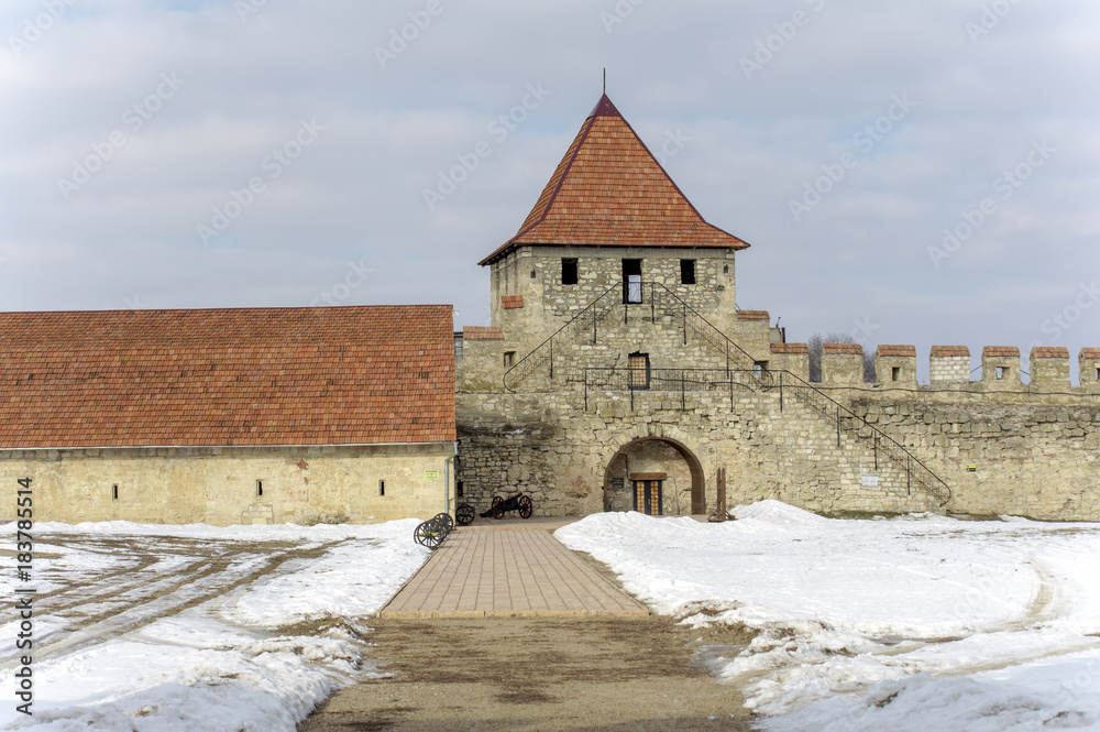 old fortress in winter