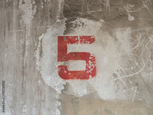 red paint number 5