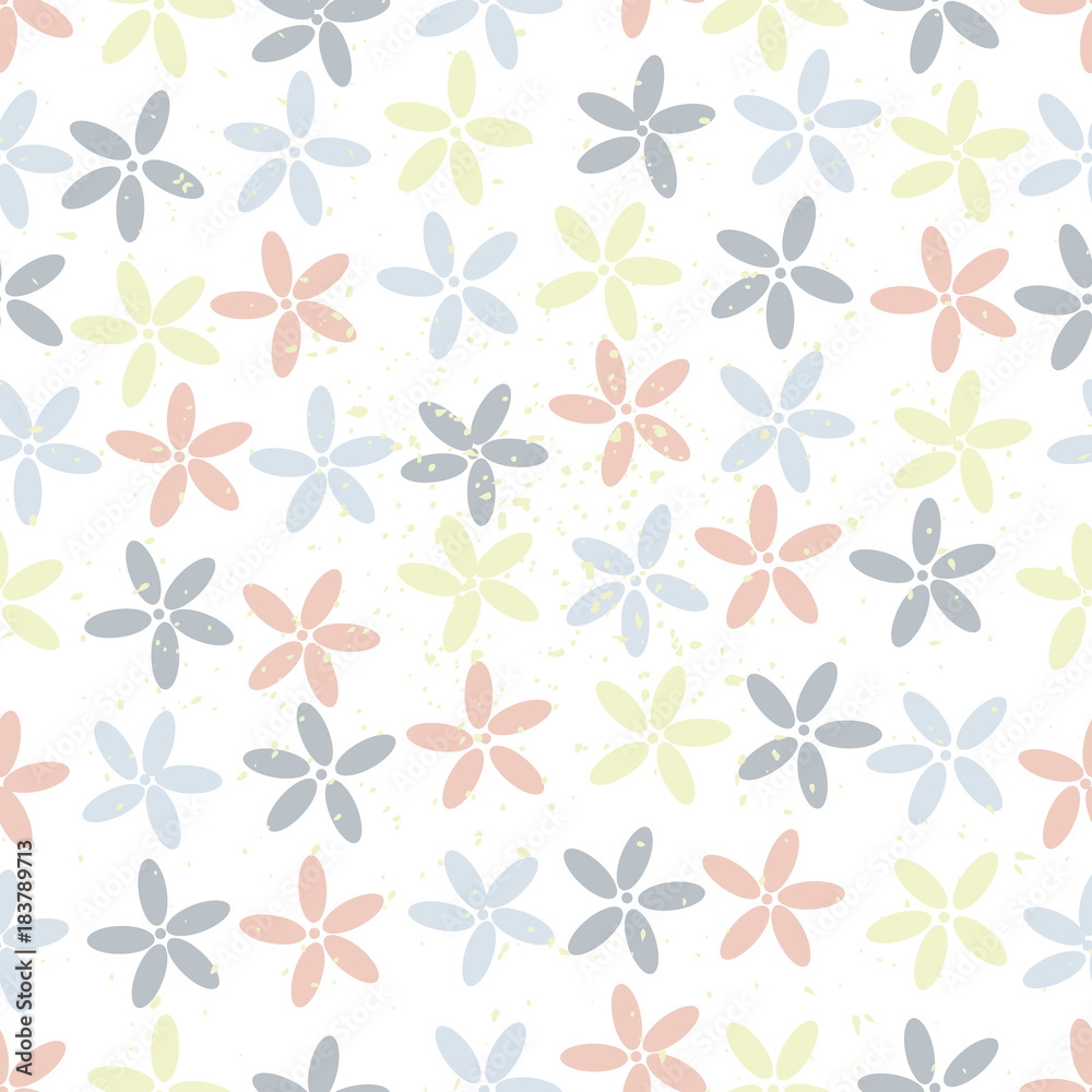 pattern of flowers. Brush strokes. It can be used for backgrounds, websites, brochures, postcards, etc.