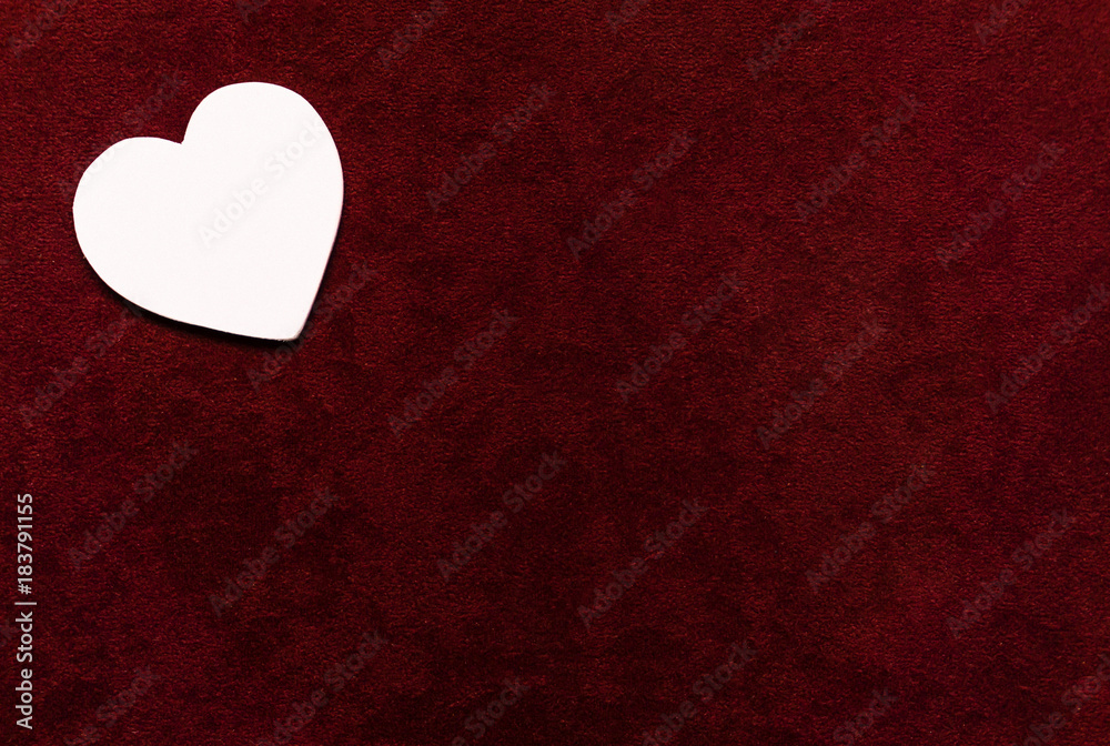 Obraz premium white hearts lined with design on burgundy red background