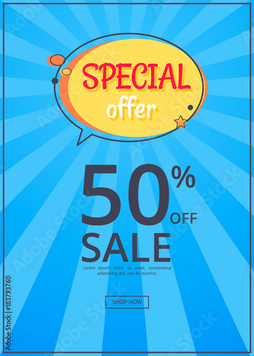 Special Offer Sale Advertisement 50 Off Poster
