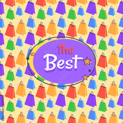 The Best Night Sale Banner Seamless Pattern Bag