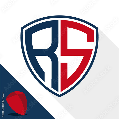 Icon logo / shield badge with a combination of R & S initials Free Download Icon logo / shield badge with a combination of R & S initials - GFXLoad