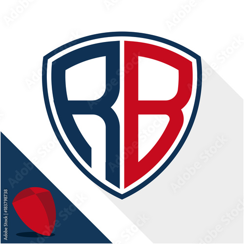 Icon logo / shield badge with a combination of R & B initials Free Download Icon logo / shield badge with a combination of R & B initials - GFXLoad