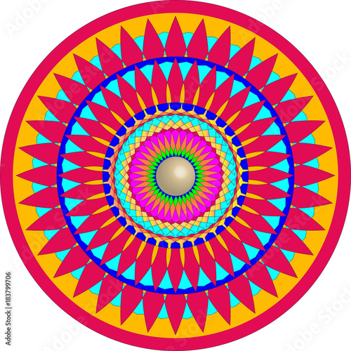 Multicolored flower pattern
