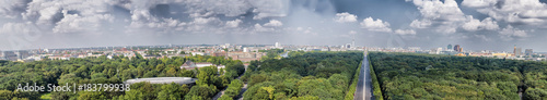 Berlin aerial panoramic view from Victory Column