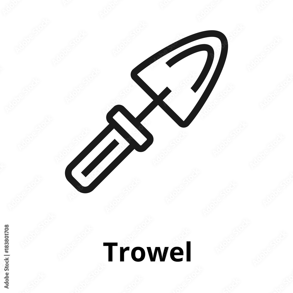 Trowel thin line icon Trowel thin line icon