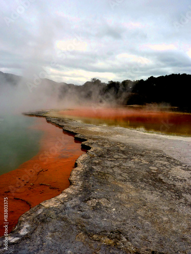 geotermal area park Wai o tapu in Rotorua  New Zealand
