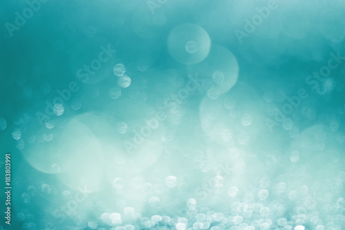 Fototapete Abstract turquoise bokeh background. Very beautiful background.