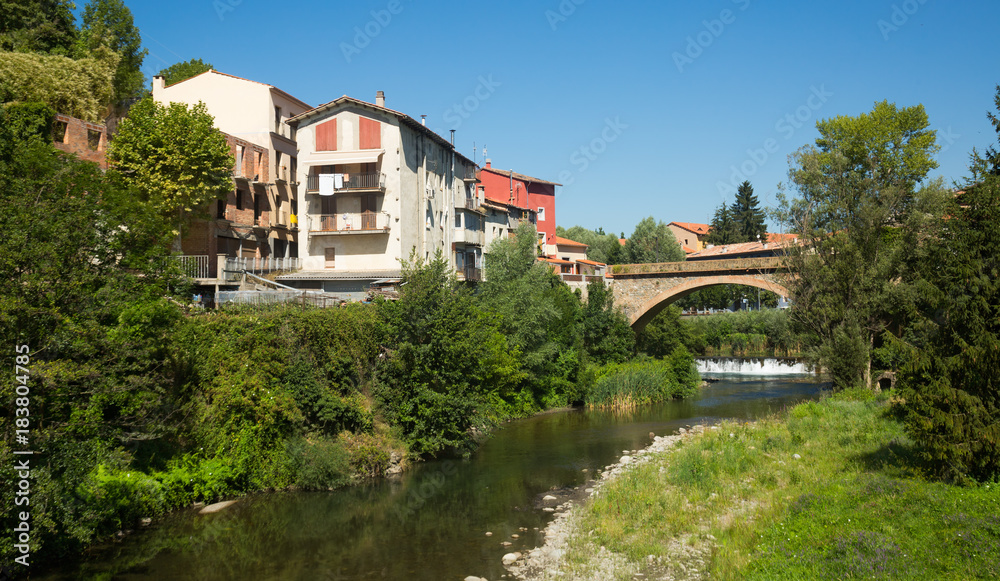 Ter River in Ripoll, Catalonia, Spain