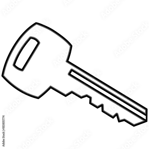 Bike Key Illustration - A vector illustration of a cartoon Bike Key.