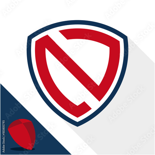 Icon logo / shield badge with a combination of letter N Free Download Icon logo / shield badge with a combination of letter N - GFXLoad
