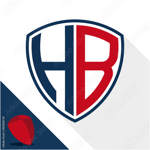 Icon logo / shield badge with combination of H & B initials Free Download Icon logo / shield badge with combination of H & B initials - GFXLoad