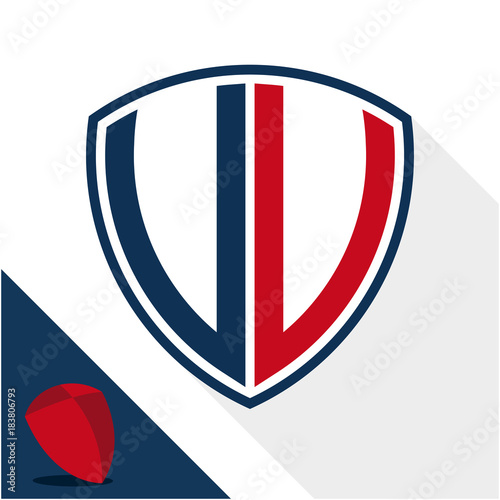 Icon logo / shield badge with combination of V & V initials Free Download Icon logo / shield badge with combination of V & V initials - GFXLoad