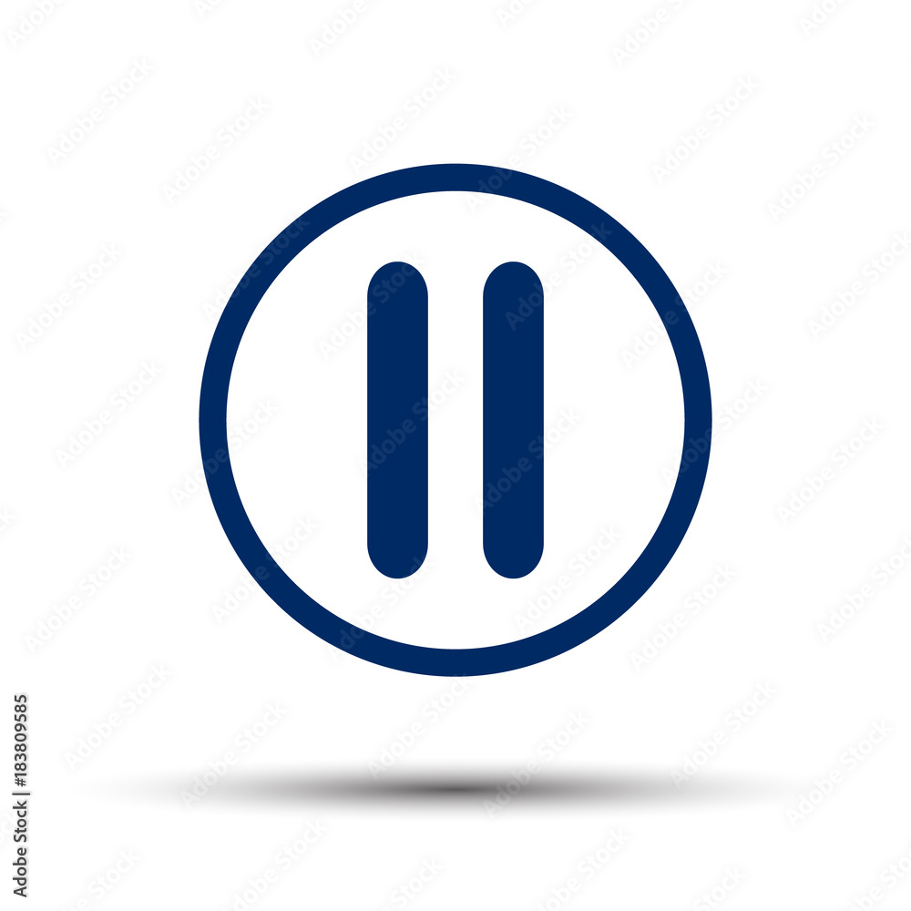 Blue pause button Blue pause button