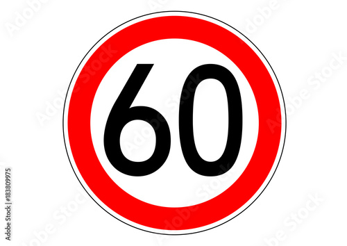 speed limit information sign in german