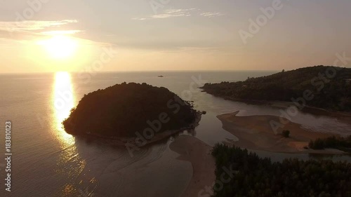 stunning sunset at Kala island. Layan beach and Bangtoa beach is the same beach the left side is Bangtoa beach the right side is Layan beach in the end of Layan beach has Kala island
 photo