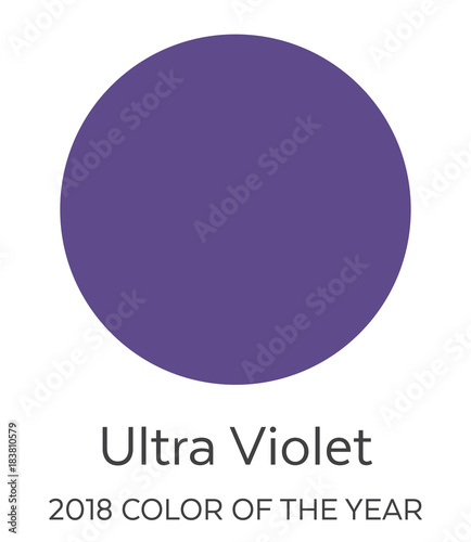 Ultra Violet Color Swatch  - 2018 Color of the Year. Future Color Trend Forecast. Palette Sample.