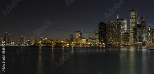 Part of the Chicago skyline at night © Richard