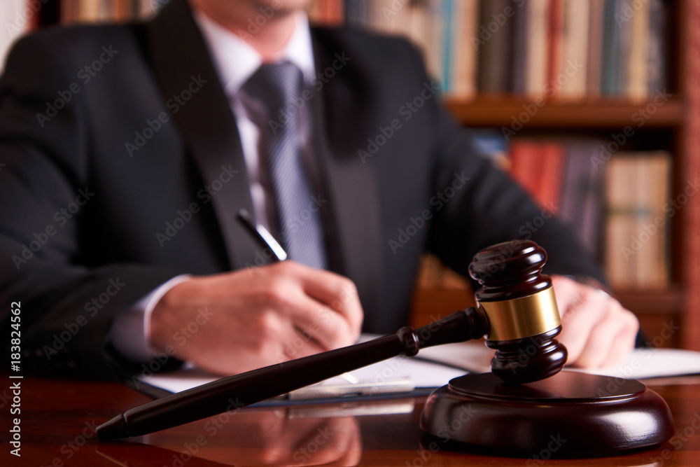 Male Judge with law gavel Male Judge with law gavel