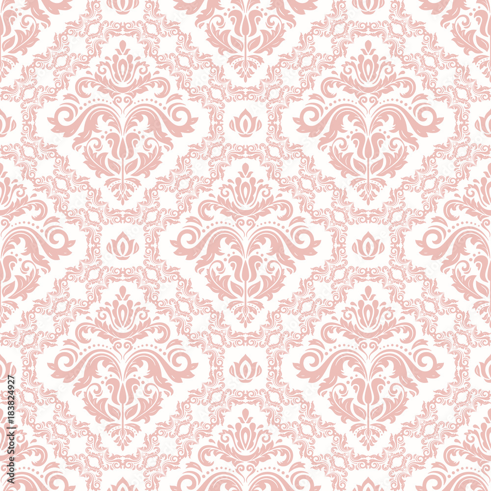 Damask classic pattern. Seamless abstract background with repeating elements. Orient background